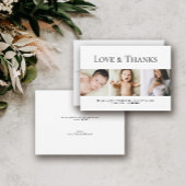 Liebe und Dank Baby Fotos Minimale Geburt Dankeskarte