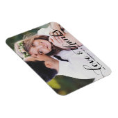 Liebe und Dank | Black Calligraphy Foto Wedding Magnet (Rechte Seite)