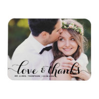 Liebe und Dank | Black Calligraphy Foto Wedding