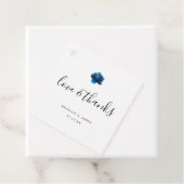 Liebe und Dank Blue Peony Hochzeit danke Geschenkanhänger (Beispiel)