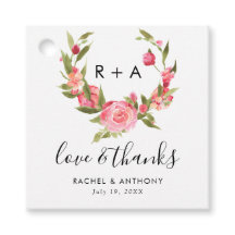 Liebe und Dank Blush Pink Rose Hochzeitsskript