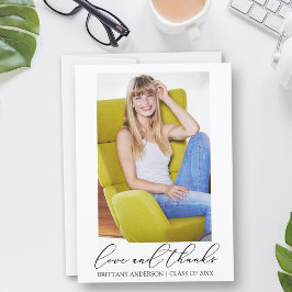 Liebe und dank Calligraphy Ink Foto Abschluss Dankeskarte