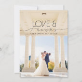 Liebe und Dank | Chic and Formal Danke Foto (Vorderseite)