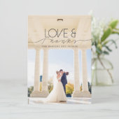 Liebe und Dank | Chic and Formal Danke Foto (Stehend Vorderseite)