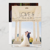 Liebe und Dank | Chic and Formal Danke Foto (Vorne/Hinten)