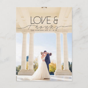 Liebe und Dank Chic and Formal Danke Foto Postkarte