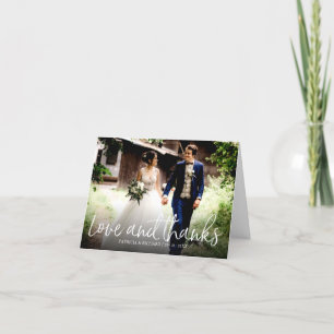 Liebe und Dank Chic Hochzeit Danke Foto