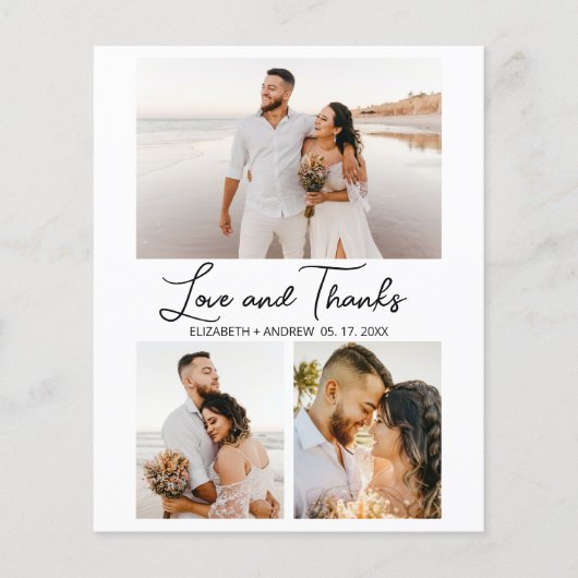Liebe und Dank Collage Wedding Vielen Dank Flyer (Vorne)