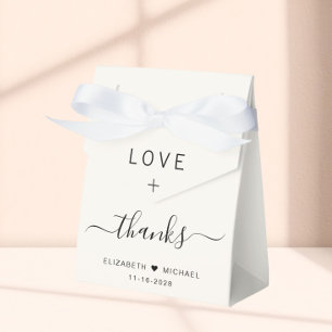 Liebe und Dank Creme Hochzeit Geschenkschachtel