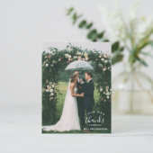 Liebe und Dank Custom Wedding Danke Postkarten (Stehend Vorderseite)