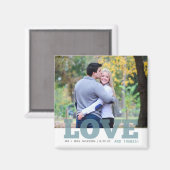 Liebe und Dank Custom Wedding Foto Magnet (Vorderseite/Rückseite)