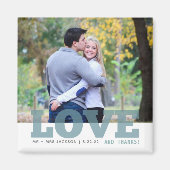 Liebe und Dank Custom Wedding Foto Magnet (Vorne)