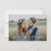 Liebe und Dank | Danke, dass Sie die Foto-Karte ho Dankeskarte (Vorderseite)