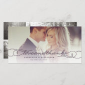 Liebe und Dank der stilvollen Script Multi-Foto-Ho Dankeskarte (Vorne/Hinten)