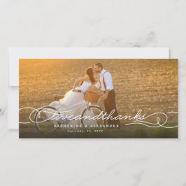 Liebe und Dank der stilvollen Script Multi-Foto-Ho Dankeskarte