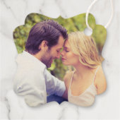 Liebe und Dank des modernen Hochzeitsstils Geschenkanhänger (Rückseite)