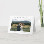 Liebe und Dank des modernen Personalisierten Hochz Dankeskarte (Vorderseite)