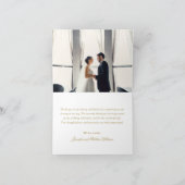 Liebe und Dank des White Antique Gold Hochzeitssch Dankeskarte (Innenseite)