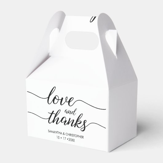 Liebe und Dank Einfach & Elegant Liebe Hochzeit Geschenkschachtel (Rückseite)