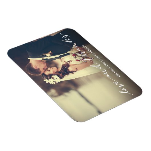 Liebe und dank einfachem Script Vollblut Foto Magnet (Rechte Seite)