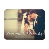 Liebe und dank einfachem Script Vollblut Foto Magnet (Horizontal)