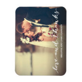 Liebe und dank einfachem Script Vollblut Foto Magnet (Vertikal)