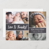 Liebe und dank Foto Collage Baby Dusche (Vorne/Hinten)