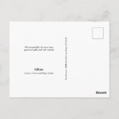 Liebe und dank Foto Collage Baby Dusche Postkarte (Rückseite)