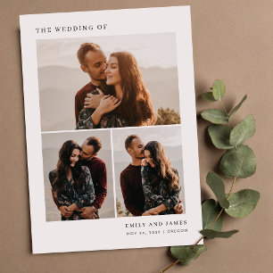 Liebe und Dank Foto-Collage Hochzeit Dankeskarte