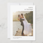 LIEBE UND DANK | Foto Dankeschön Karte (Vorderseite)