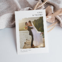 LIEBE UND DANK | Foto Dankeschön Karte