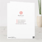 Liebe und Dank Foto Elegante Script Chic Hochzeit Dankeskarte (Rückseite)