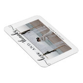 Liebe und Dank Foto Hochzeit Einfaches Elegantes C Magnet (Rechte Seite)
