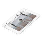 Liebe und Dank Foto Hochzeit Einfaches Elegantes C Magnet (Linke Seite)