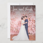 Liebe und Dank Foto Hochzeit QR-Code Danke (Vorderseite)