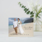 Liebe und Dank Foto Postkarte (Stehend Vorderseite)