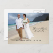 Liebe und Dank Foto Postkarte (Vorne/Hinten)