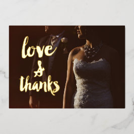 Liebe und Dank Foto Vielen Dank für Ihre Hochzeit Folieneinladung