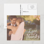 Liebe und Dank | Foto Wedding Vielen Dank Postcard Postkarte (Vorne/Hinten)