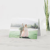 Liebe und Dank Fotocollage eingeklappt Hochzeit Karte (Rückseite)