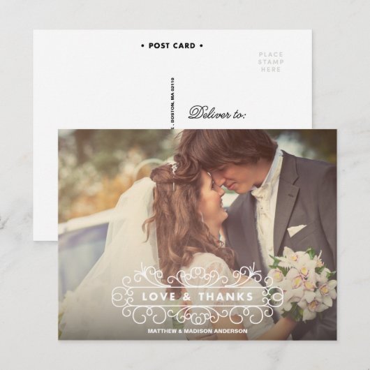 LIEBE UND DANK FRAME | DANKE, DASS SIE DIE KARTE P (Vorne/Hinten)