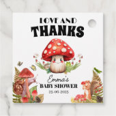 Liebe und Dank Fungi Mushroom Moth Baby Dusche Geschenkanhänger (Rückseite)