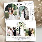 Liebe und Dank für das elegante Arches Wedding Fot Dankeskarte