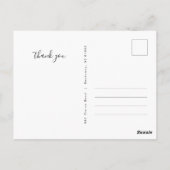 Liebe und Dank für das Hochzeitungs-Foto-Overlay Postkarte (Rückseite)