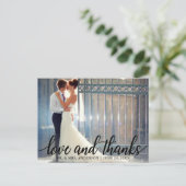 Liebe und Dank für die Hochzeit von Herrn und Frau Postkarte (Stehend Vorderseite)