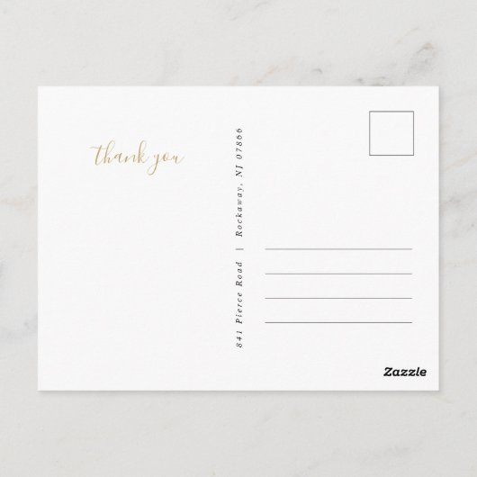 Liebe und Dank für die Hochzeitfotografie Postkarte (Rückseite)