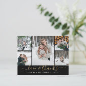 Liebe und Dank für die Hochzeitfotografie Postkarte (Stehend Vorderseite)