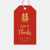 Liebe und Dank für die klassische Hochzeit in Chin Geschenkanhänger (Vorderseite)