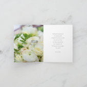 Liebe und Dank für die Schwarz-weiße Foto Hochzeit Dankeskarte (Innenseite)