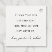 Liebe und Dank für elegante Script-Imitate Gold Bo Geschenkanhänger (Rückseite)